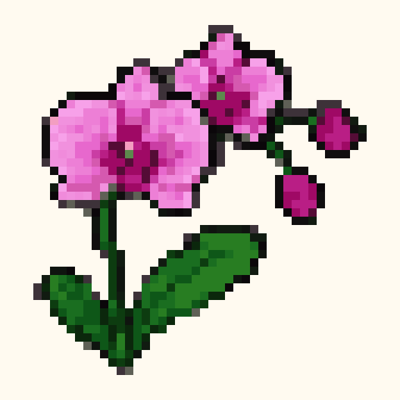 Orchid pixel pattern
