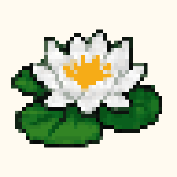 Water Lily pixel pattern