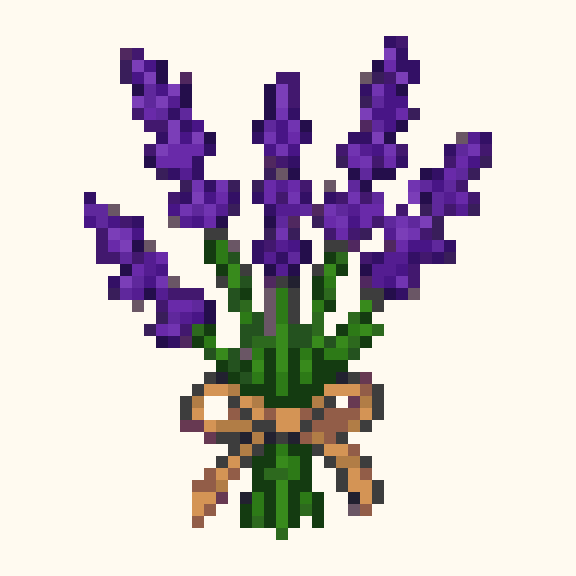 Lavender Bunch pixel pattern