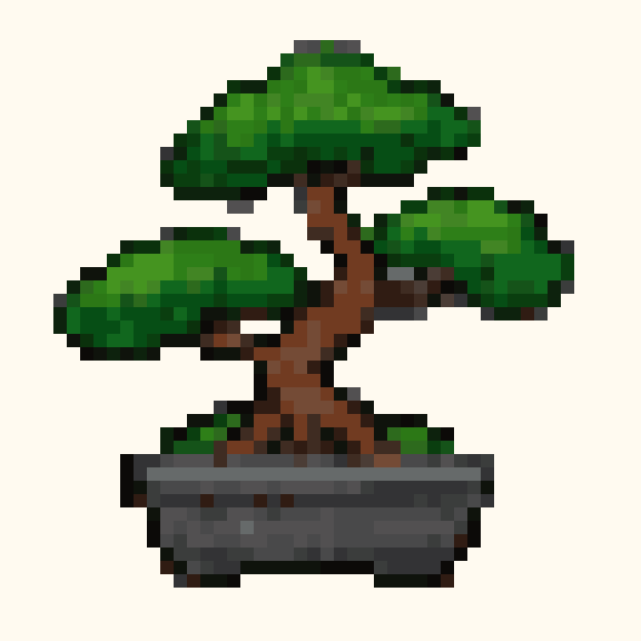 Bonsai Tree pixel pattern