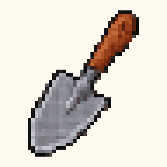 Garden Spade pixel pattern