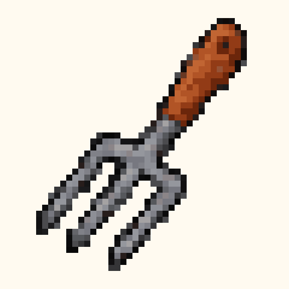 Garden Fork pixel pattern