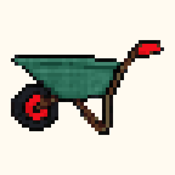 Wheelbarrow pixel pattern