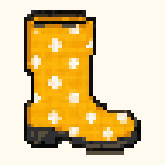 Rain Boot pixel pattern