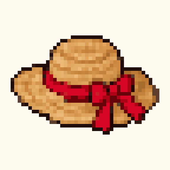 Straw Hat pixel pattern