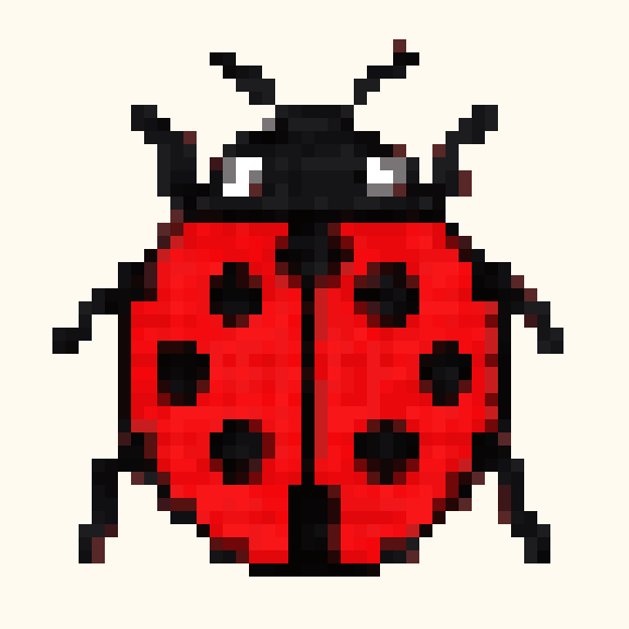 Ladybug pixel pattern