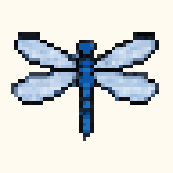 Dragonfly pixel pattern