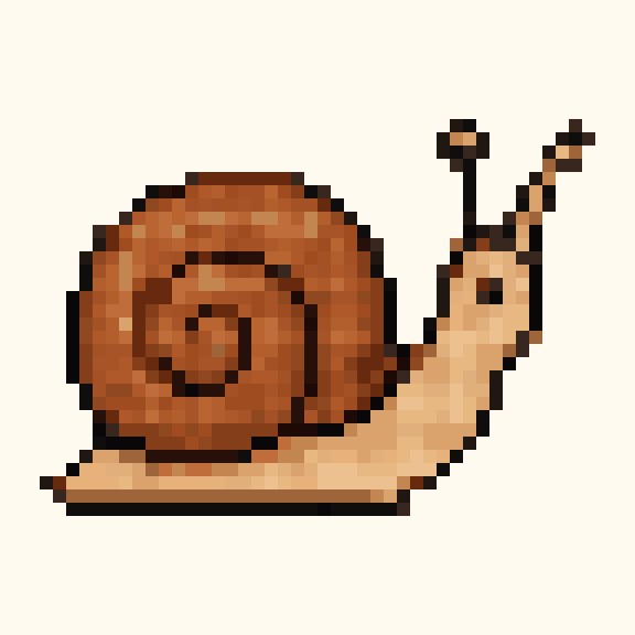 Snail pixel pattern