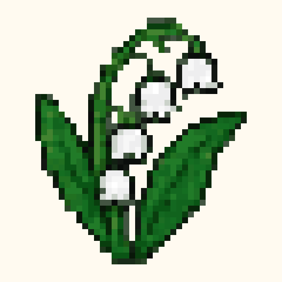 Lily Of Valley pixel pattern