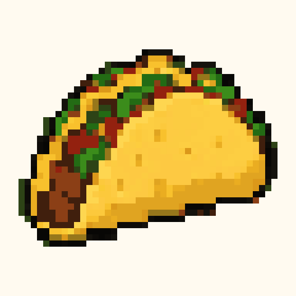 Taco pixel pattern