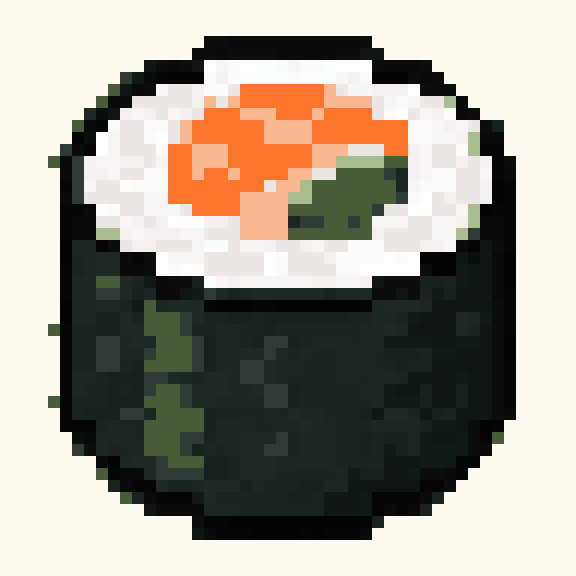 Sushi Roll pixel pattern