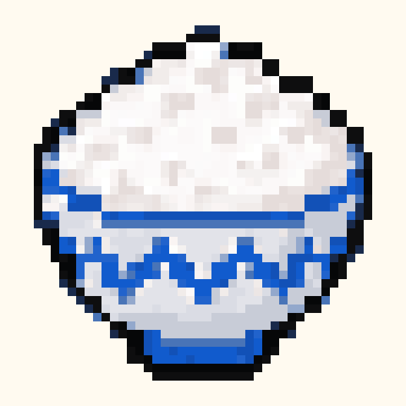 Rice Bowl pixel pattern