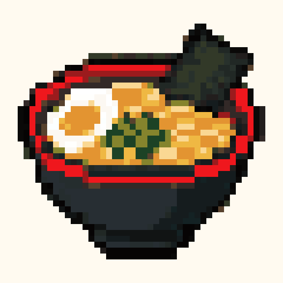Ramen Bowl pixel pattern