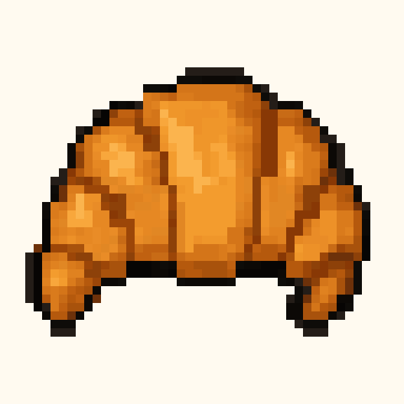 Croissant pixel pattern