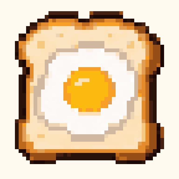 Toast Egg pixel pattern