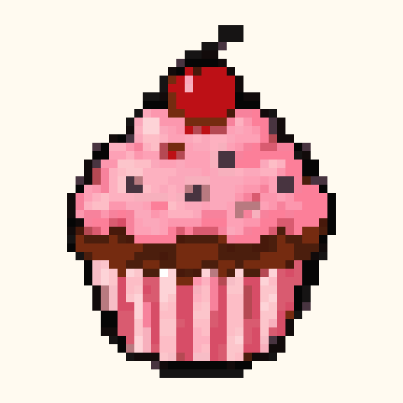 Cupcake pixel pattern