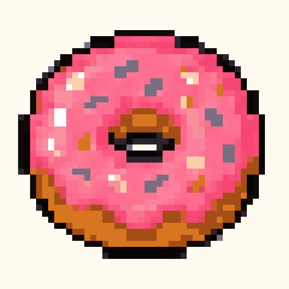 Doughnut pixel pattern