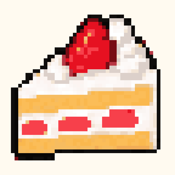 Strawberry Cake Slice pixel pattern