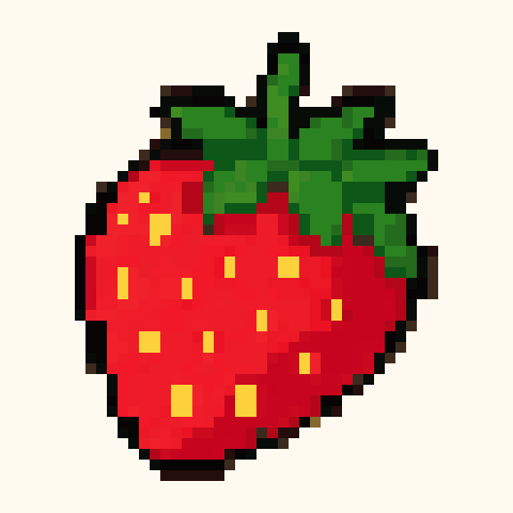 Strawberry pixel pattern