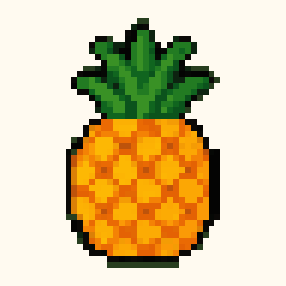 Pineapple pixel pattern