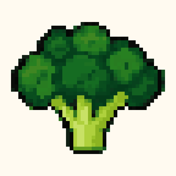 Broccoli pixel pattern