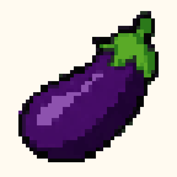 Eggplant pixel pattern