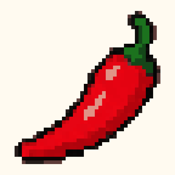Chili Pepper pixel pattern