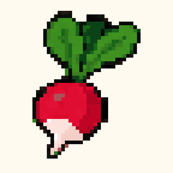 Radish pixel pattern