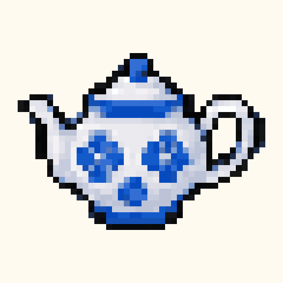 Teapot pixel pattern