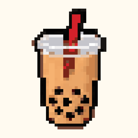 Bubble Tea pixel pattern