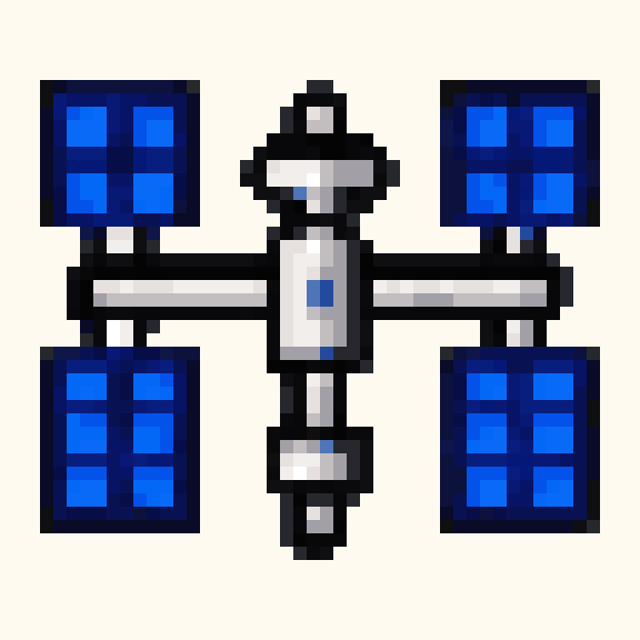 Space Station pixel pattern