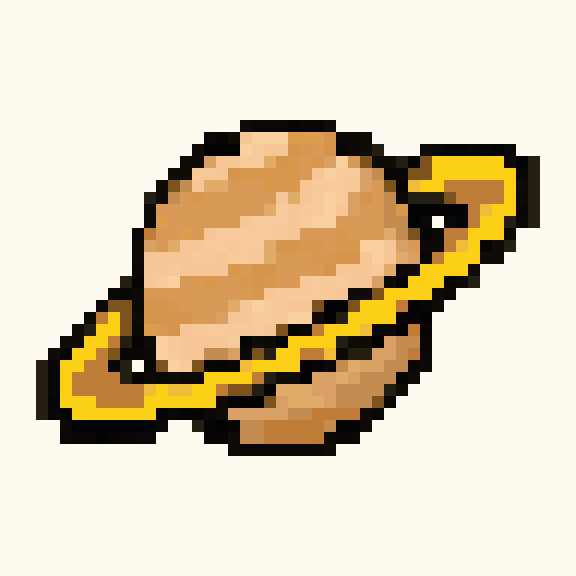 Ringed Saturn pixel pattern