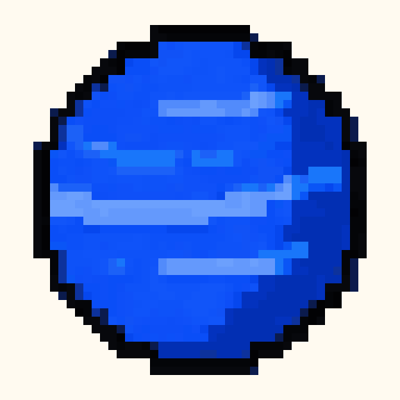 Blue Neptune pixel pattern