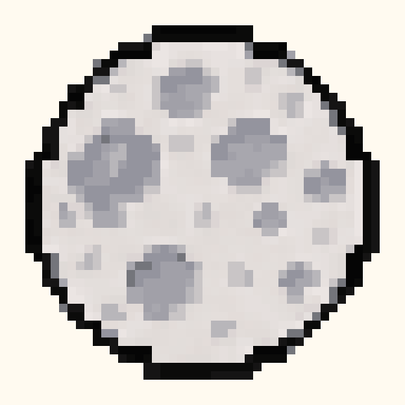 Full Moon Crater pixel pattern