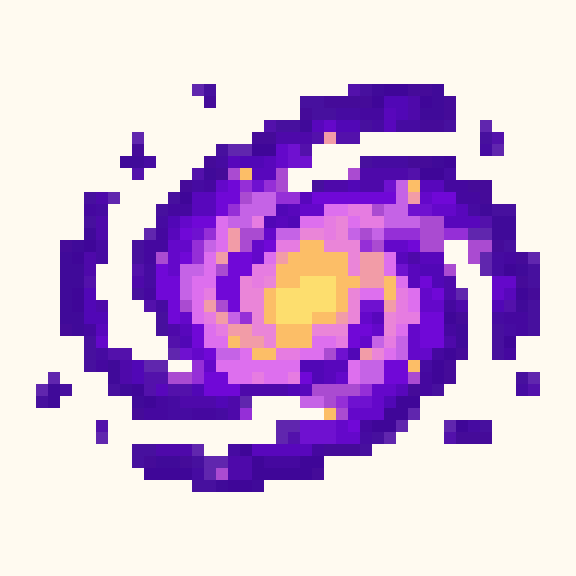 Galaxy Spiral pixel pattern