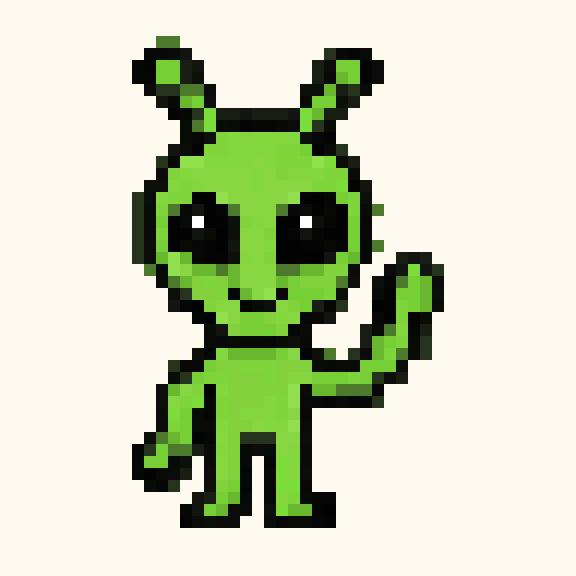 Friendly Alien pixel pattern