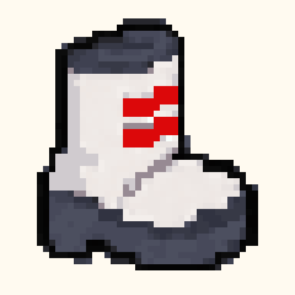 Space Boot pixel pattern