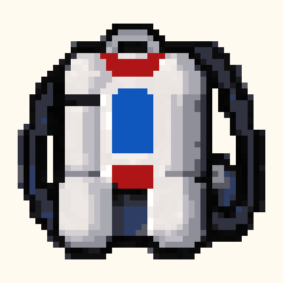 Oxygen Backpack pixel pattern