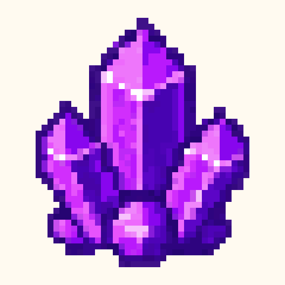 Purple Crystal pixel pattern
