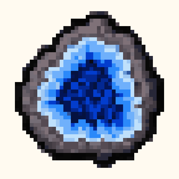 Blue Geode pixel pattern