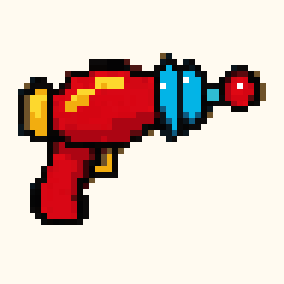 Retro Ray Gun Toy pixel pattern