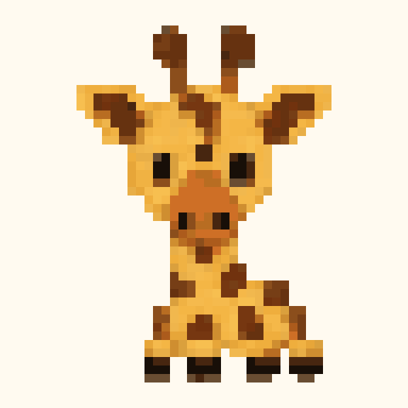 Giraffe pixel pattern