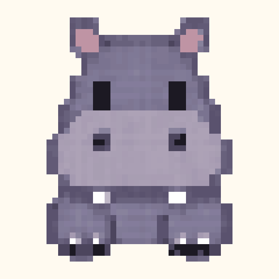 Hippo pixel pattern