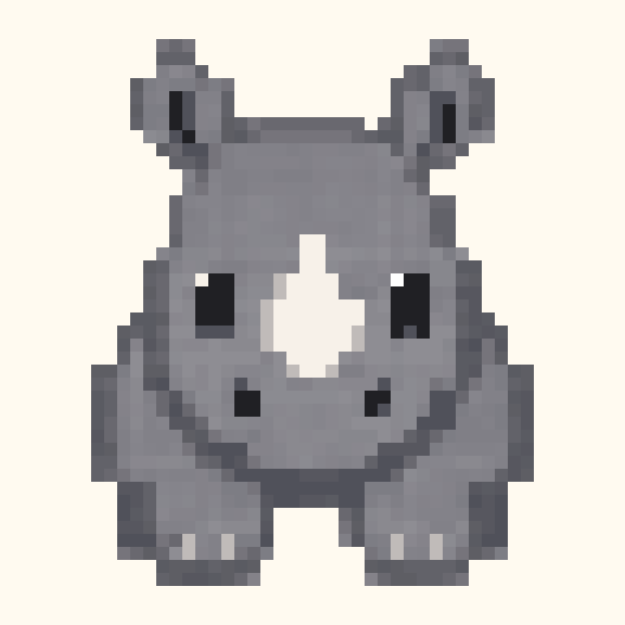 Rhino pixel pattern