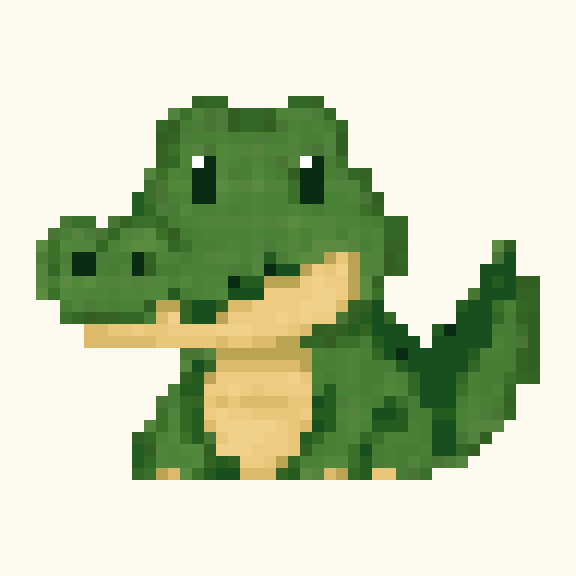 Crocodile pixel pattern