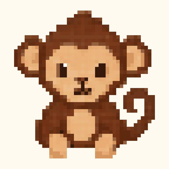 Monkey pixel pattern