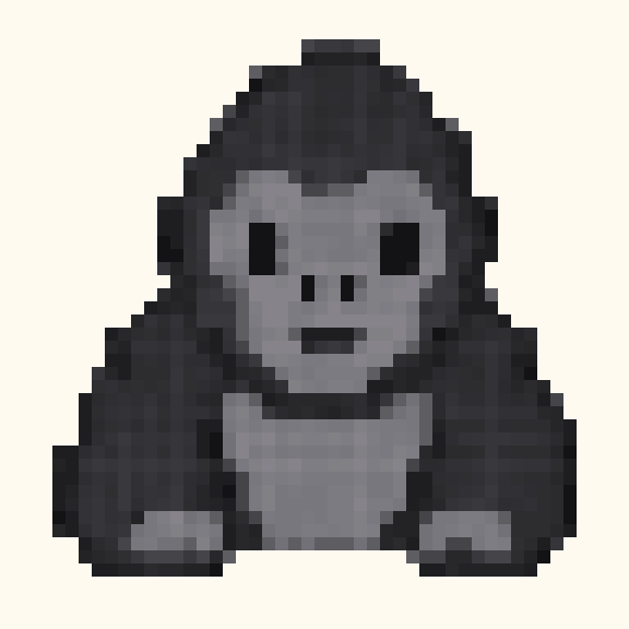 Gorilla pixel pattern