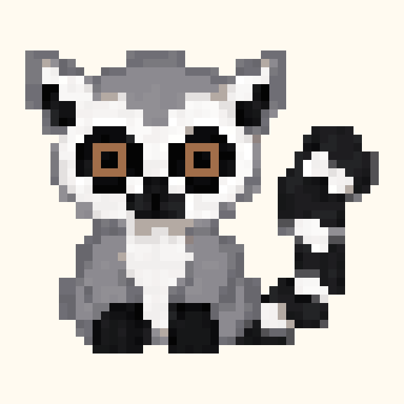 Lemur pixel pattern