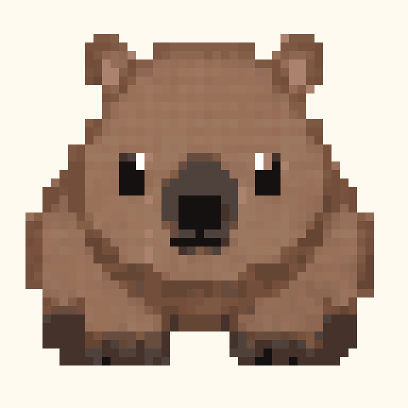 Wombat pixel pattern