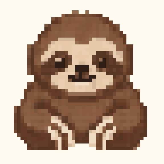 Sloth pixel pattern
